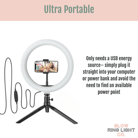 10" Desktop LED Glow Ring Light