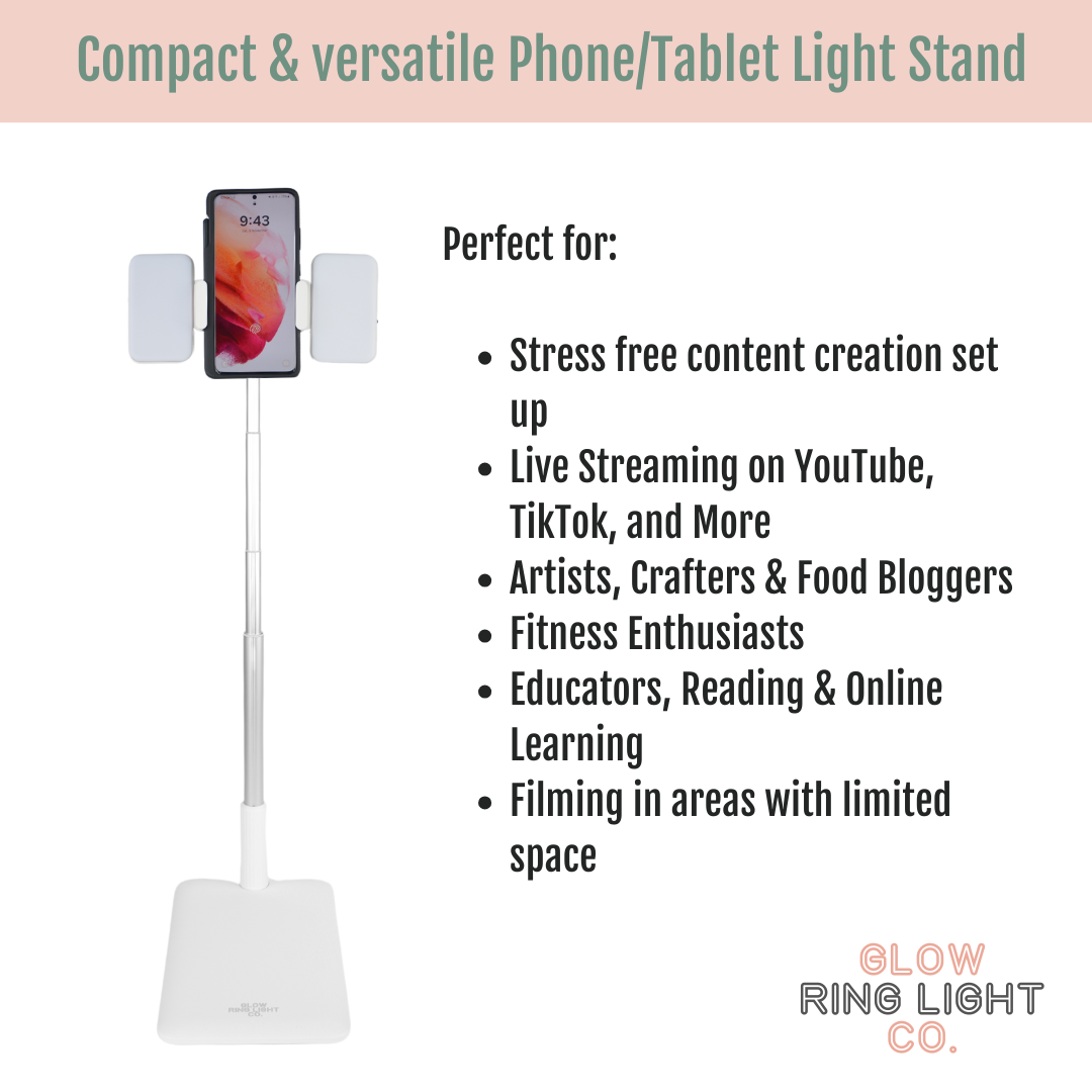 Compact Floor Phone/Tablet Lighting Stand
