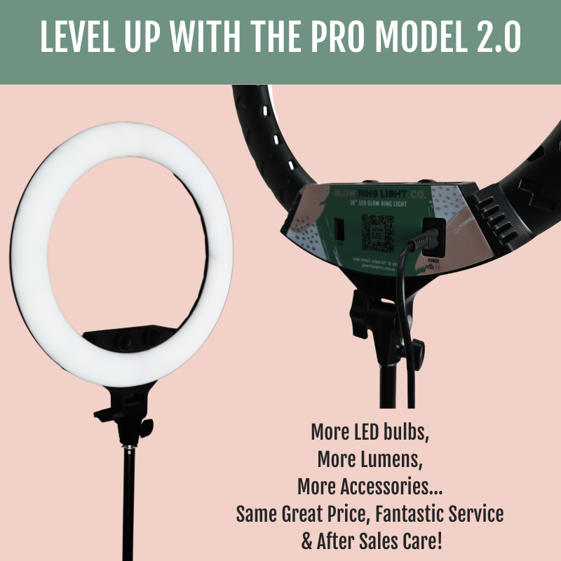 18" LED Glow Ring Light Set