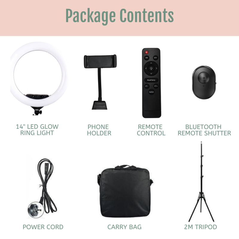 14" LED Glow Ring Light Set