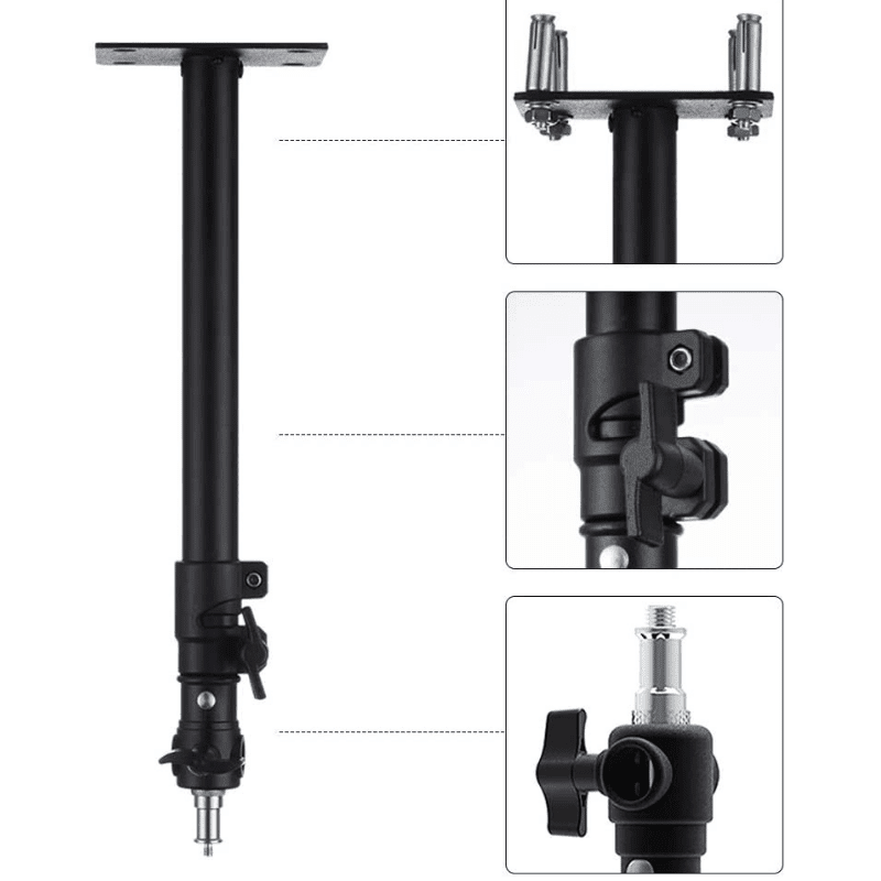Telescopic Wall Ceiling Mount Boom Arm Accessory For Ring Light - Glow Ring Light Co. Australia