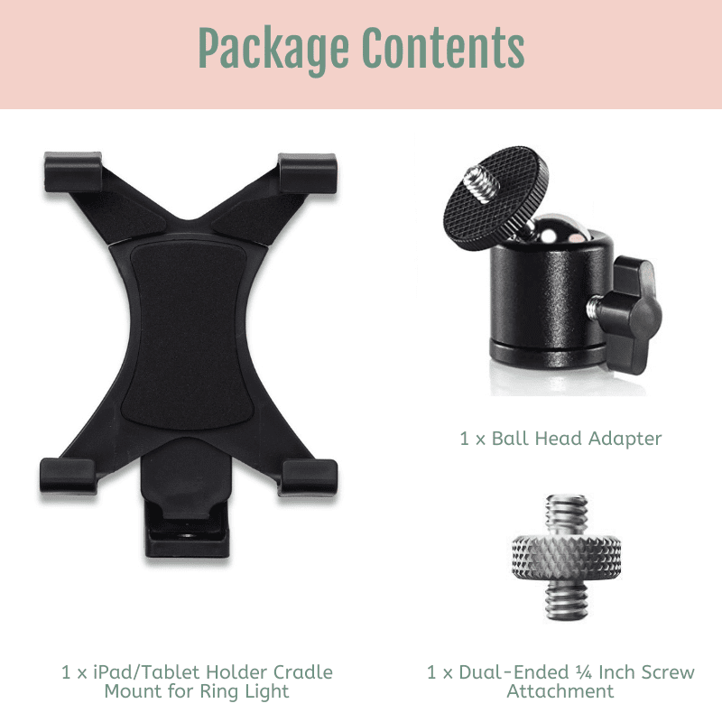 iPad Tablet Mount Cradle Holder for Ring Light - Glow Ring Light Co. Australia