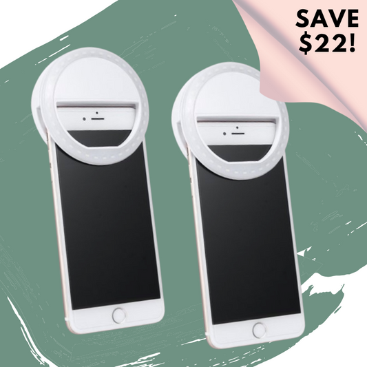 Pocket Selfie Ring Light for Phone/iPad (2 Pack)