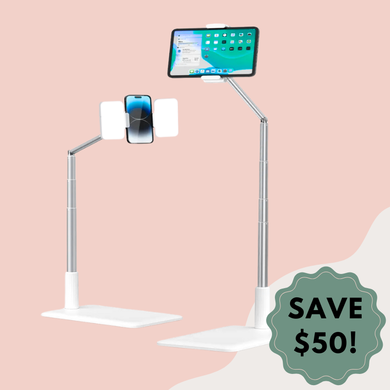 Compact Floor Phone/Tablet Lighting Stand