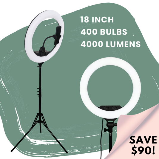 18" LED Glow Ring Light Set