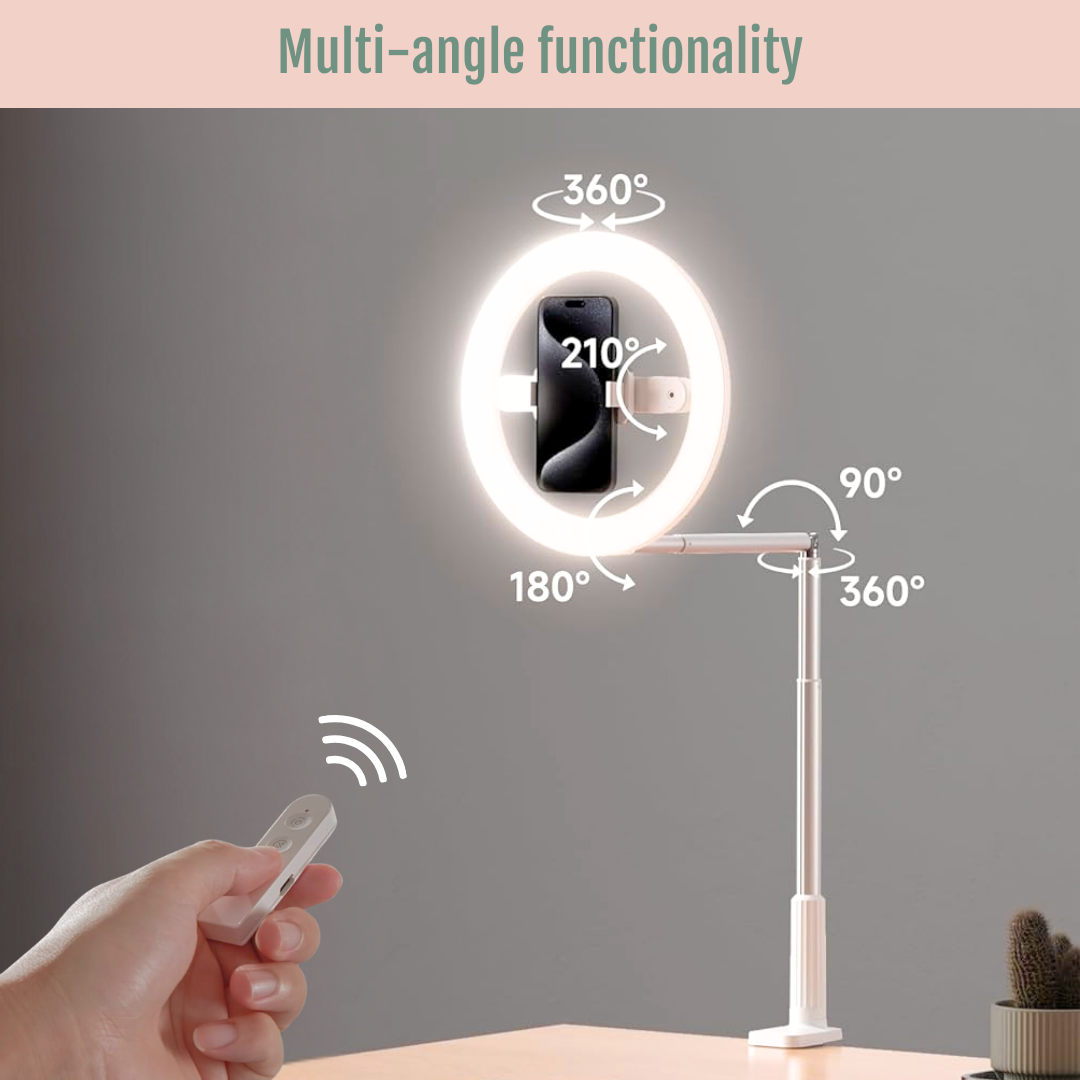 Compact Desk Clamp 10" Ring Light