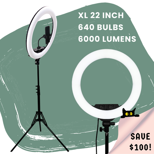 XL 22" LED Glow Ring Light Set