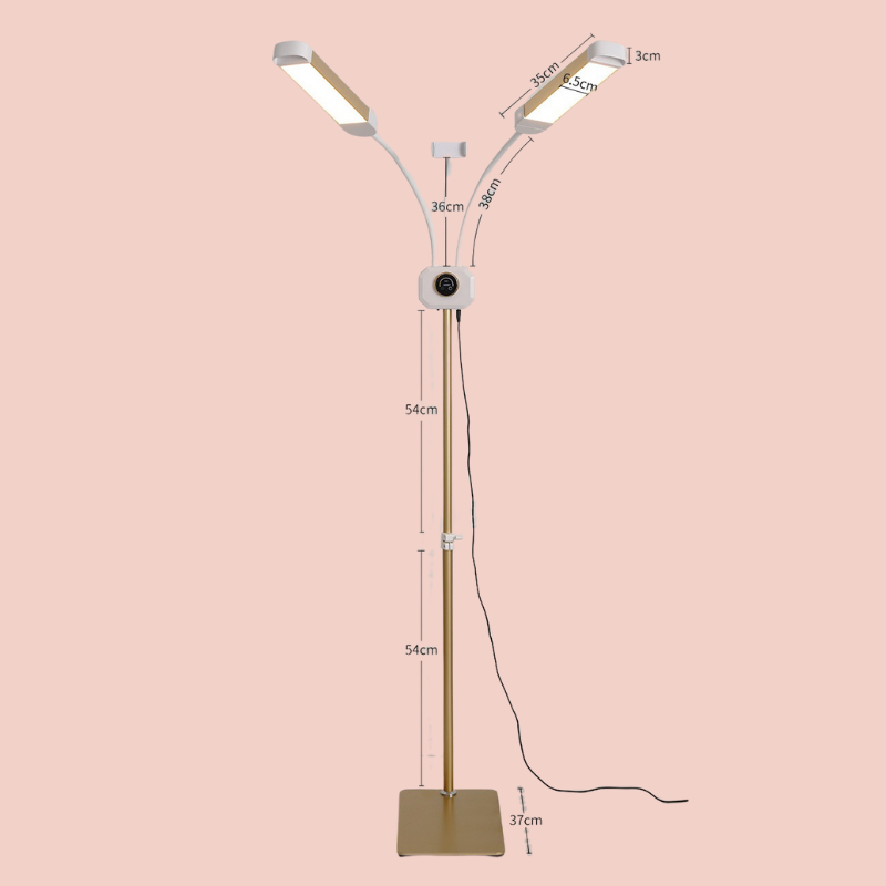 STUDIO-LUXE Dual Arm Professional LED Light - Gold