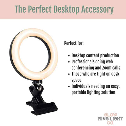 Clip-On LED Glow Ring Light For Computer or Laptop - Glow Ring Light Co. Australia - Free Shipping + AfterPay