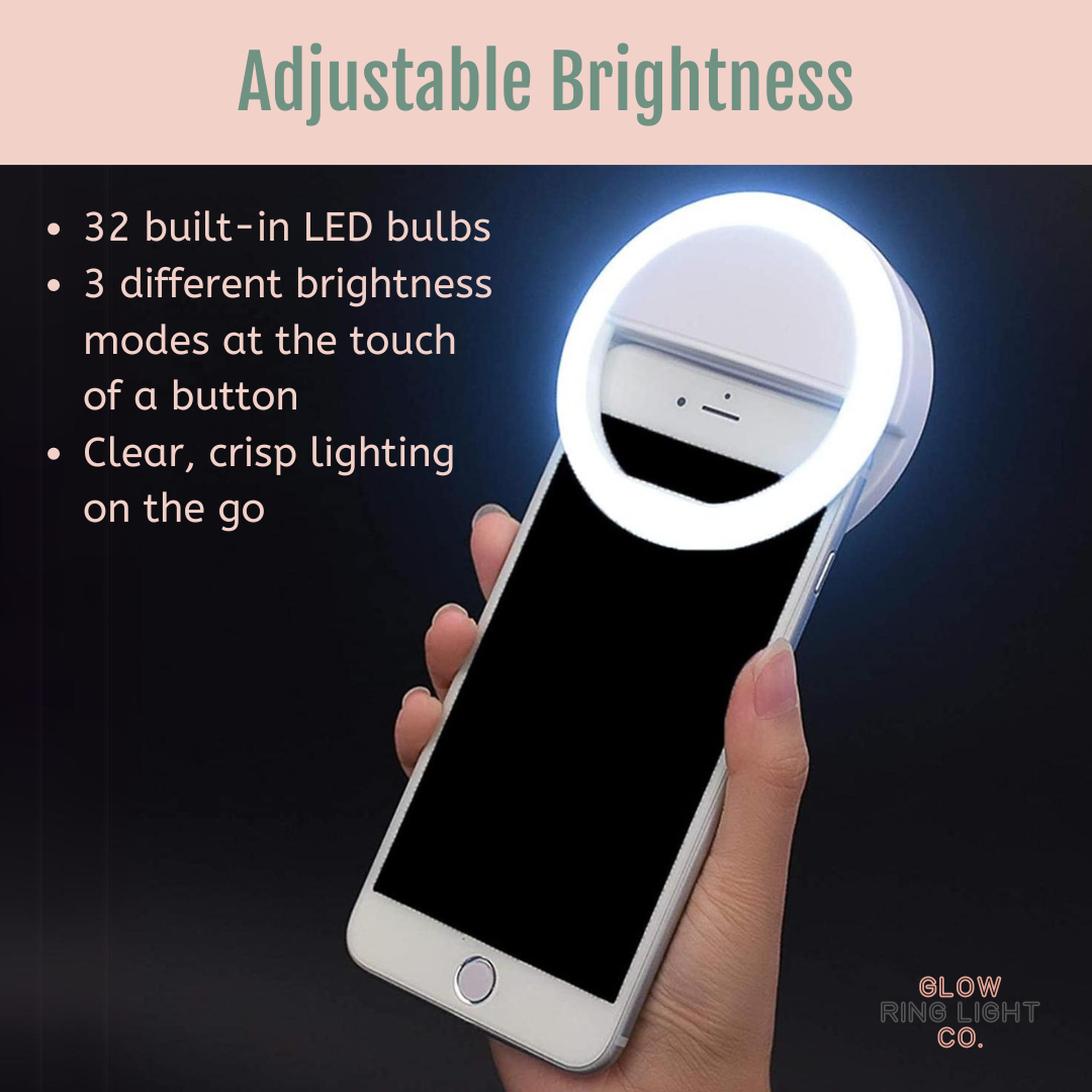 Custom Engraved Pocket Selfie Ring Light for Phone/iPad - Rose Gold