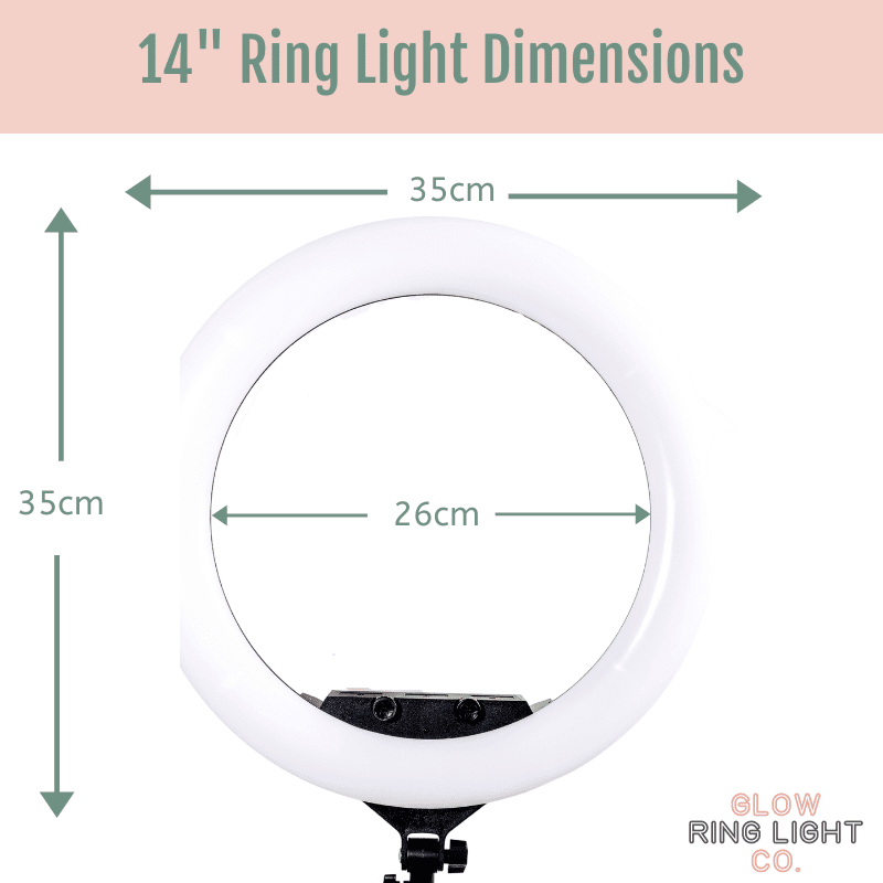 14 Inch LED Glow Ring Light/Selfie Light with Tripod - Glow Ring Light Co. Australia