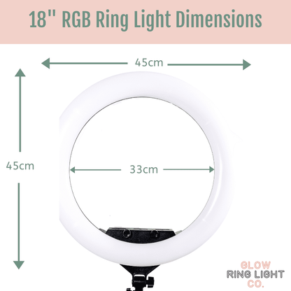 RGB Rainbow LED Glow Ring Light/Selfie Light with Tripod - Glow Ring Light Co. Australia