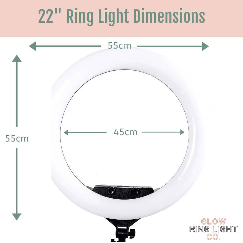 XL 22 Inch LED Glow Ring Light/Selfie Light with Tripod - Glow Ring Light Co. Australia