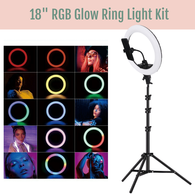 RGB Rainbow LED Glow Ring Light/Selfie Light with Tripod - Glow Ring Light Co. Australia