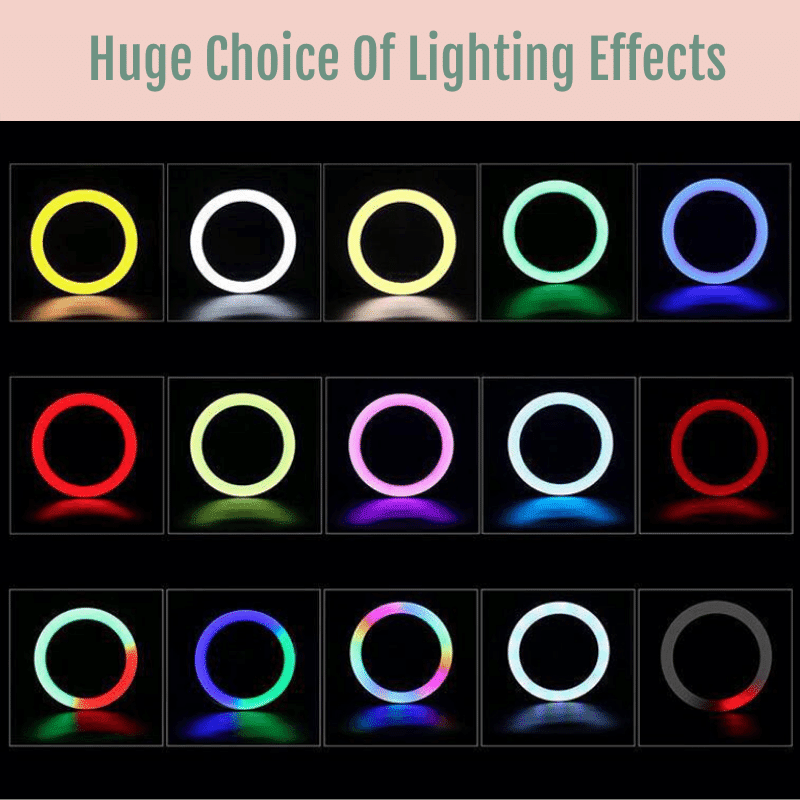 RGB Rainbow LED Glow Ring Light/Selfie Light with Tripod - Glow Ring Light Co. Australia