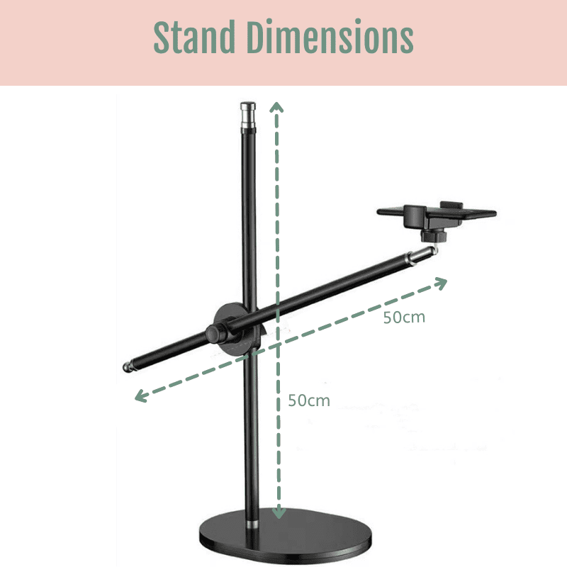 Glow Co. EXECU-LUXE Matte Black Metal Desktop Ring Light - Glow Ring Light Co. Australia