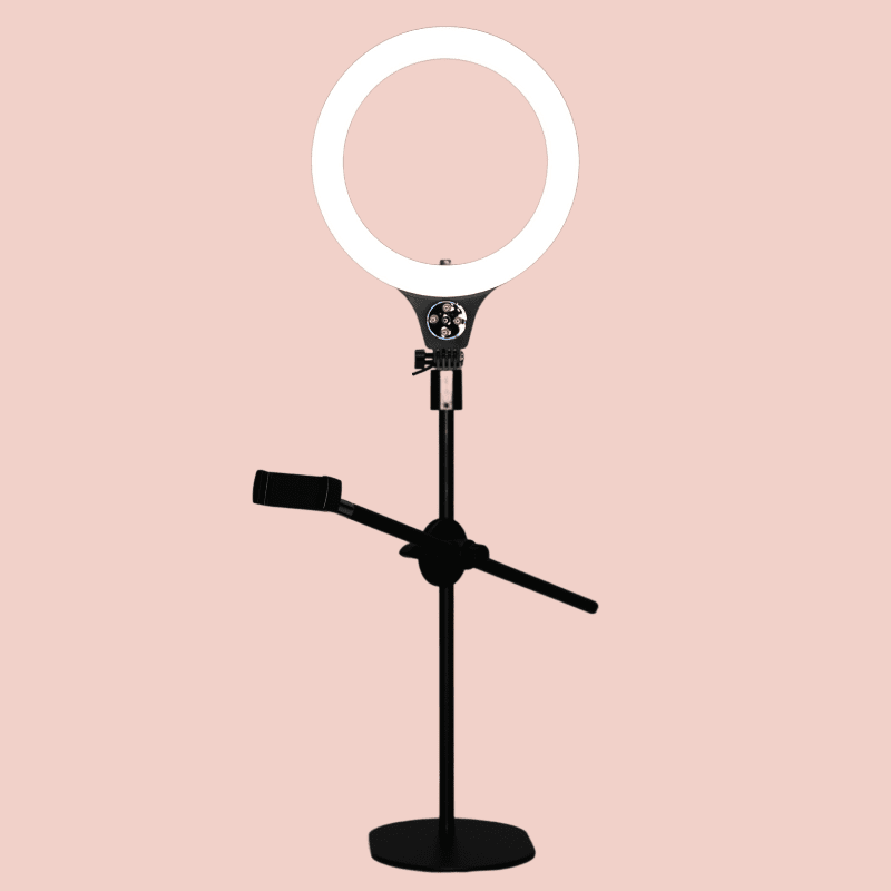 Glow Co. EXECU-LUXE Matte Black Metal Desktop Ring Light - Glow Ring Light Co. Australia