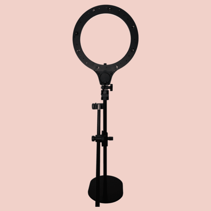 Glow Co. EXECU-LUXE Matte Black Metal Desktop Ring Light - Glow Ring Light Co. Australia