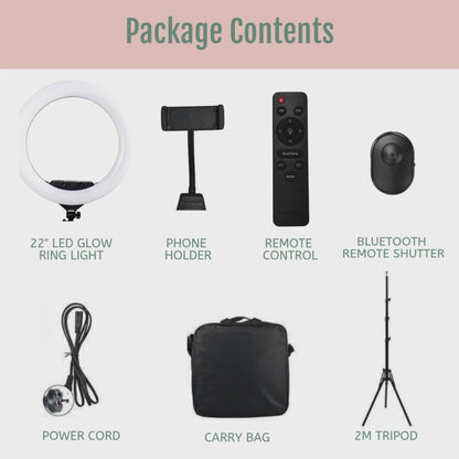 XL 22" LED Glow Ring Light Set